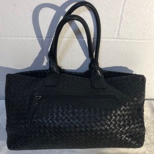 Black Woven Donald J Pliner Handbag